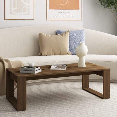 Bild på vidaXL Soffbord brun ek 110x50x35 cm konstruerat trä