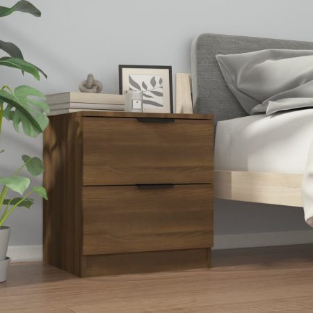 Bild på vidaXL Sängbord brun ek konstruerat trä