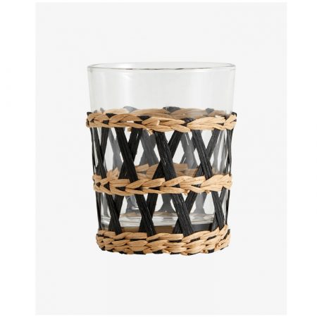 Bild på WEVA Dricksglas Svart/Natur från Nordal