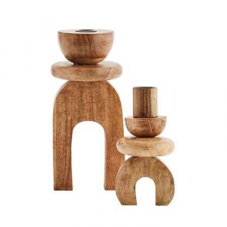 Bild på LJUSSTAKE 2-pack Acacia Natur från Madam Stoltz