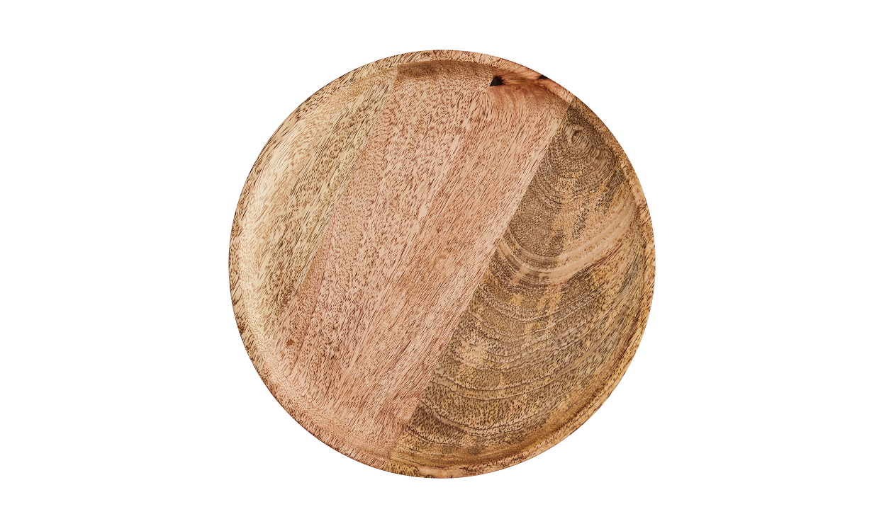 CP-01-25 Bild på TALLRIK Mangoträ 25 cm Natur från Madam Stoltz