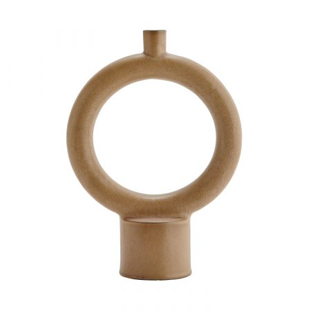 Bild på LJUSSTAKE Stengods 33 cm Brun från Madam Stoltz