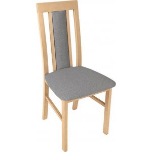 2 st Belia matstol - Grå/ek - Klädda & stoppade stolar