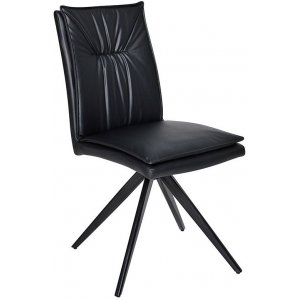 2 st Ceo matstol med snurrfunktion - Svart - Konstläderklädda stolar