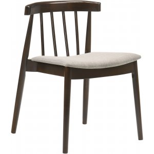 2 st Florence Pinnstol i valnöt med grå sits - Pinnstolar