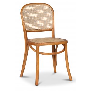 2 st Indiana böjträ stol - Alm med rottingsits - Trästolar