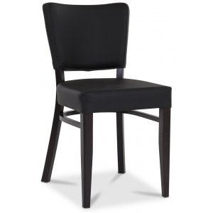 2 st Madonna restaurangstol - Svart PU / Wenge - Klädda & stoppade stolar