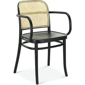 2 st No 811 karmstol med rottingrygg - Naturlig bok - Karmstolar