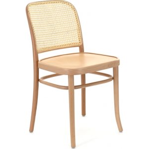 2 st No 811 matstol med rottingrygg - Naturlig bok - Trästolar