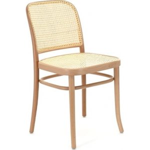 2 st No 811 matstol med rottingsits och-rygg - Naturlig bok - Trästolar