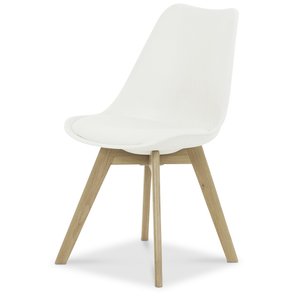 4 st Jerry 2 stol - Vit/ek - Matstolar & Köksstolar