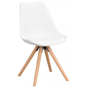 4 st Mylo stol - Vit/ek - Plaststolar