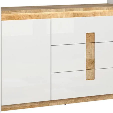 Alameda skänk 147 cm - Vit/ek - Skänkar & Sideboards -Skänkar & Sideboards - Hyllor & Förvaring