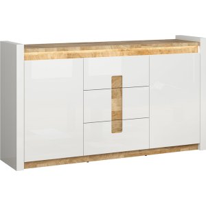 Alameda skänk 172 cm - Vit/ek - Skänkar & Sideboards -Skänkar & Sideboards - Hyllor & Förvaring