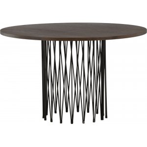 Alborga round matbord Ø120 cm - Svart/mocca - Ovala & Runda bord