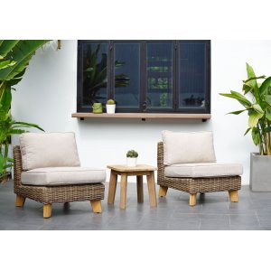 Bahamas loungegrupp 1 - Beige/teak - Loungegrupper