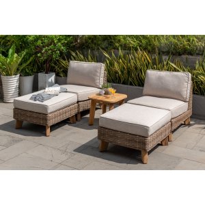 Bahamas loungegrupp 2 - Beige/teak - Loungegrupper