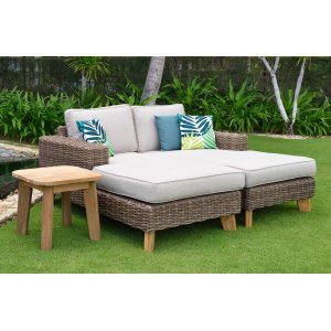 Bahamas loungegrupp 3 - Beige/teak - Loungegrupper