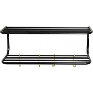 Basse hatthylla - Svart/mässing - Hatthyllor -Hatthyllor - Hallmöbler