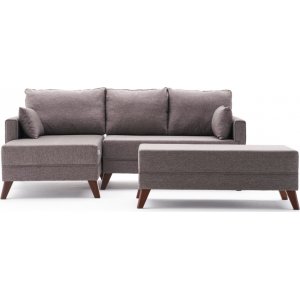 Bella divanbäddsoffa vänster - Brun - Bäddsoffor