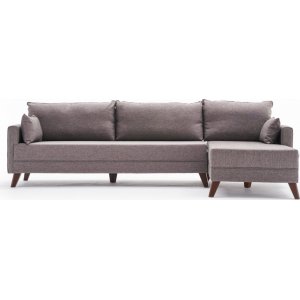 Bella divansoffa höger - Brun - Tygsoffor