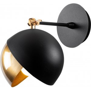 Berkeley vägglampa 252-A - Svart/guld - Väggplafonder & väggarmaturer