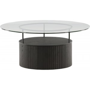 Bovall soffbord Ø90 cm - Svart - Glasbord