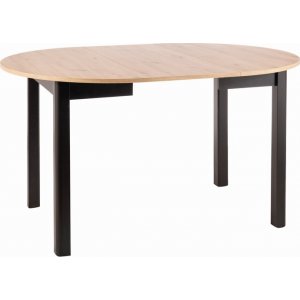 Dante matbord 102-142 x 102 cm - Artisan ek/svart - Ovala & Runda bord