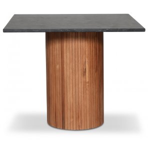 Decibel runt matbord 90x90 cm - Valnöt / Svart Donau granit - Ovala & Runda bord