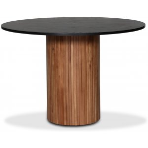 Decibel runt matbord Ø110 cm - Valnöt / Svartbetsad ek - Ovala & Runda bord