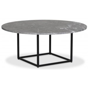 Dexter runt soffbord Ø120 cm - Metall / Grå Betano marmor - Soffbord i marmor