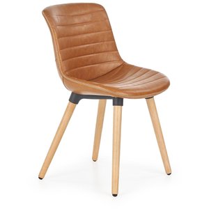 Drift matstol - Ljus brun PU - Konstläderklädda stolar