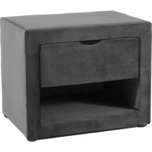 Eton 1 sängbord - Grå sammet - Sängbord -Sovrumsmöbler - Sängbord