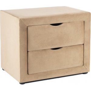 Eton 2 sängbord - Beige sammet - Sängbord -Sovrumsmöbler - Sängbord