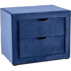 Eton 2 sängbord - Blå sammet - Sängbord -Sovrumsmöbler - Sängbord