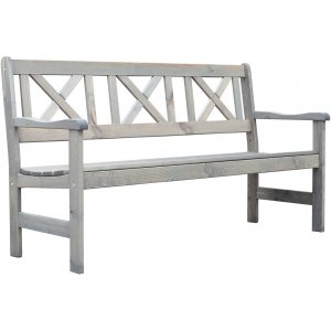 Europa Trädgårdsbänk - Grå + Skyddande sprayvax - Utesoffor
