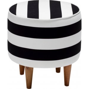 Findik sittpuff - Svart/vit - Fotpallar