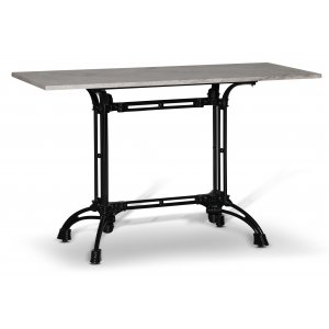 Flair matbord 125x55 cm - Mystery E62 fot / Silver Diana marmorsten - Ovala & Runda bord