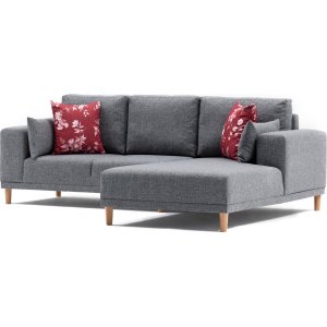 Franz divansoffa höger - Grå - Tygsoffor