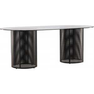 Glasgow x Josefin Lustig matbord 200 x 100 cm - Svart - Ovala & Runda bord