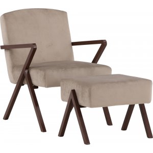 Greby fåtölj - Beige - Tygfåtöljer