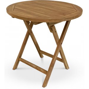 Grunnebo vikbart runt matbord 80 cm - Teak - Utematbord