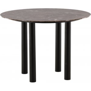 Havsten matbord Ø106 cm - Brun/svart - Ovala & Runda bord