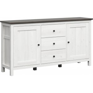 Hesen skänk 186 cm - Vit/svart - Skänkar & Sideboards -Skänkar & Sideboards - Hyllor & Förvaring
