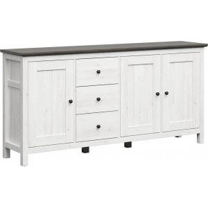 Hesen skänk 199 cm - Vit/svart - Skänkar & Sideboards -Skänkar & Sideboards - Hyllor & Förvaring