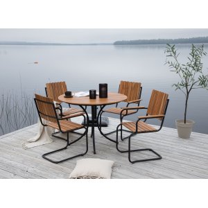 Holmsund matgrupp - Acacia/svart - Utematgrupper