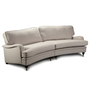 Howard Southampton XL svängd soffa 275 cm - Beige + Matt- och textilrengöring - Howardsoffor