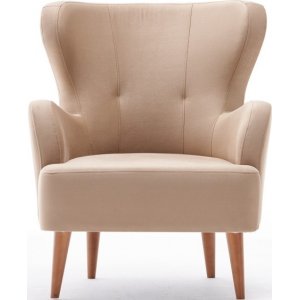 Karina fåtölj - Gräddvit - Tygfåtöljer