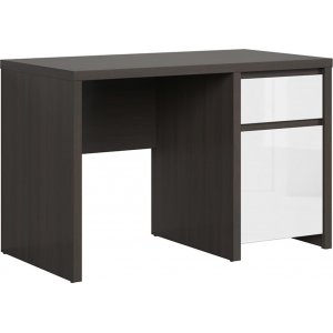 Kaspian skrivbord 120 x 65 cm - Wenge/vit - Skrivbord med hyllor | lådor