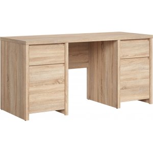 Kaspian skrivbord 160 x 65 cm - Ek - Skrivbord med hyllor | lådor